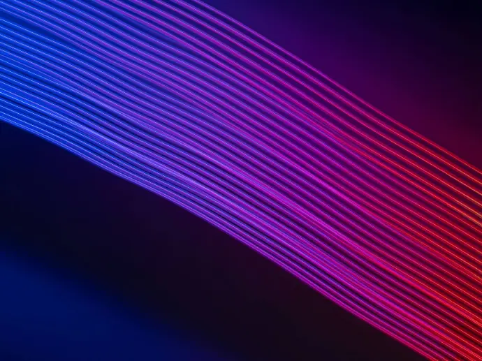 Abstract red and purple data waves symbolizing encrypted and anonymous data transport.