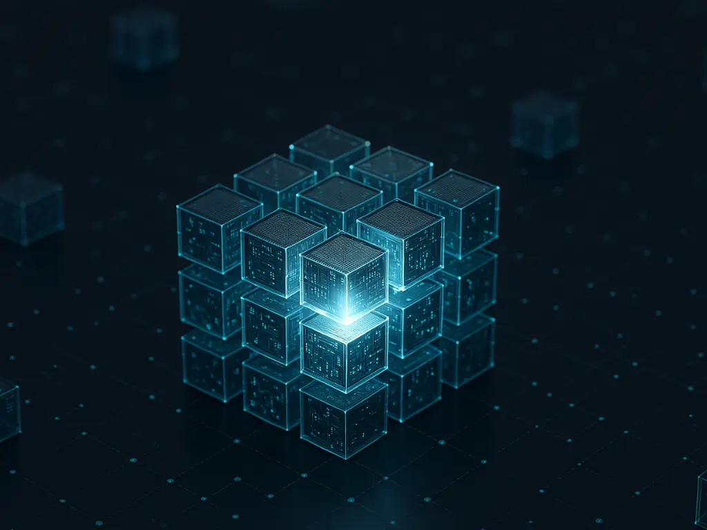 3D cube structure representing the VDES encrypted obfuscation and redirection server